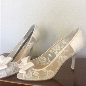New Caparros Peep-Tow Lace Heels